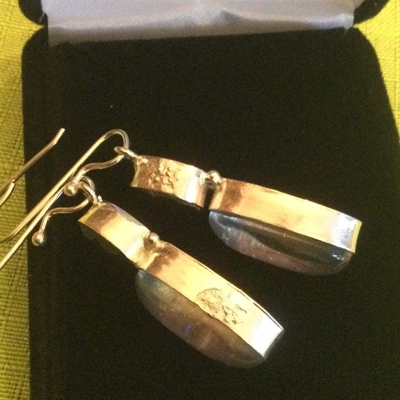 Amethyst & Unusual Lavender Opalite Earrings - Picture 11 of 13